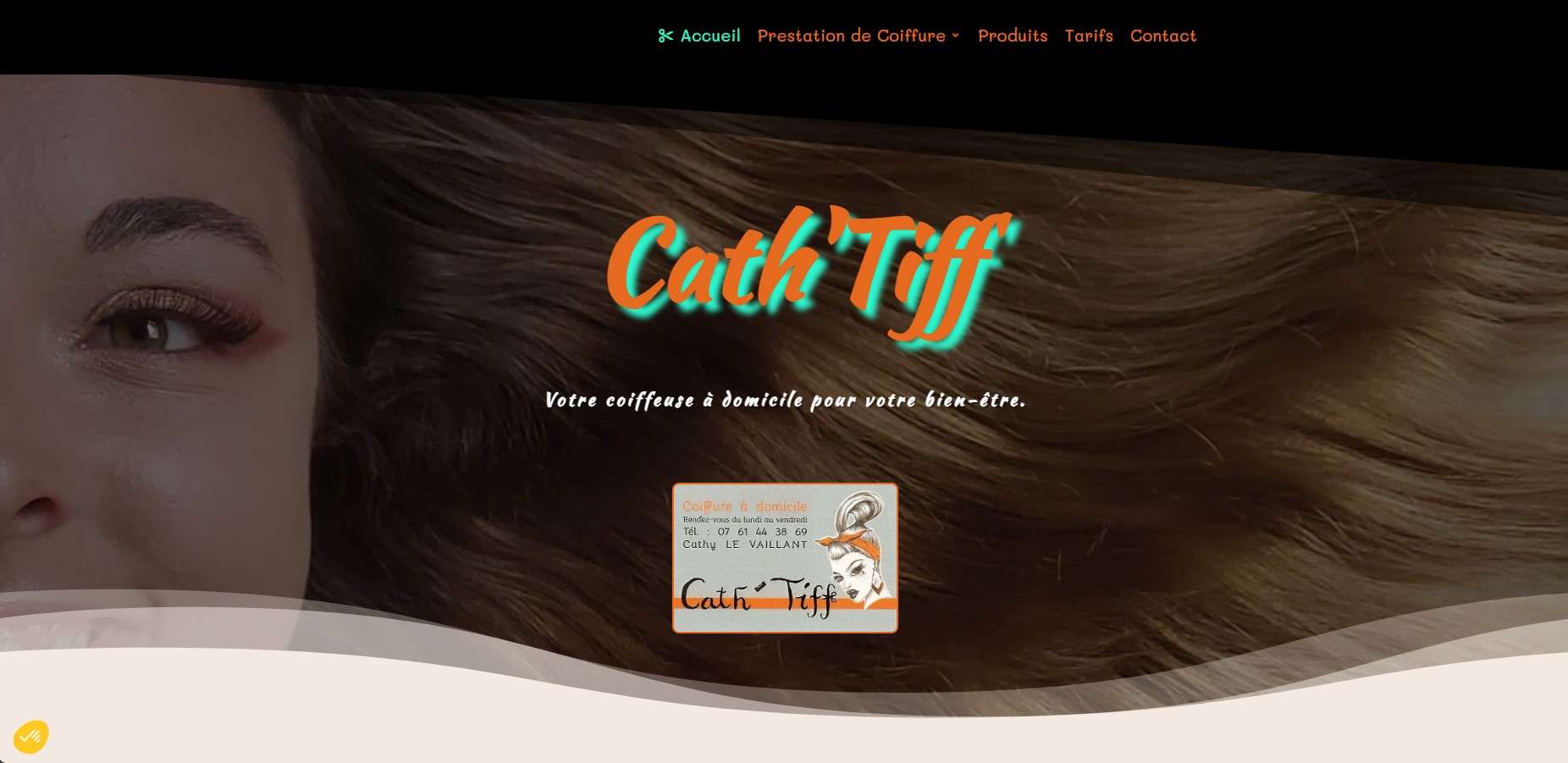 Page accueil du site internet de cath'tiff